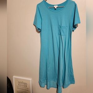 LuLaRoe Teal Short Sleeve Dress